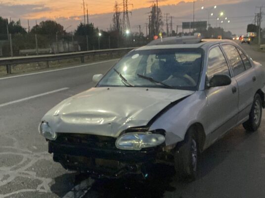  Conductor ebrio sufrió fracturas dentales en accidente de tránsito frente a Curicó